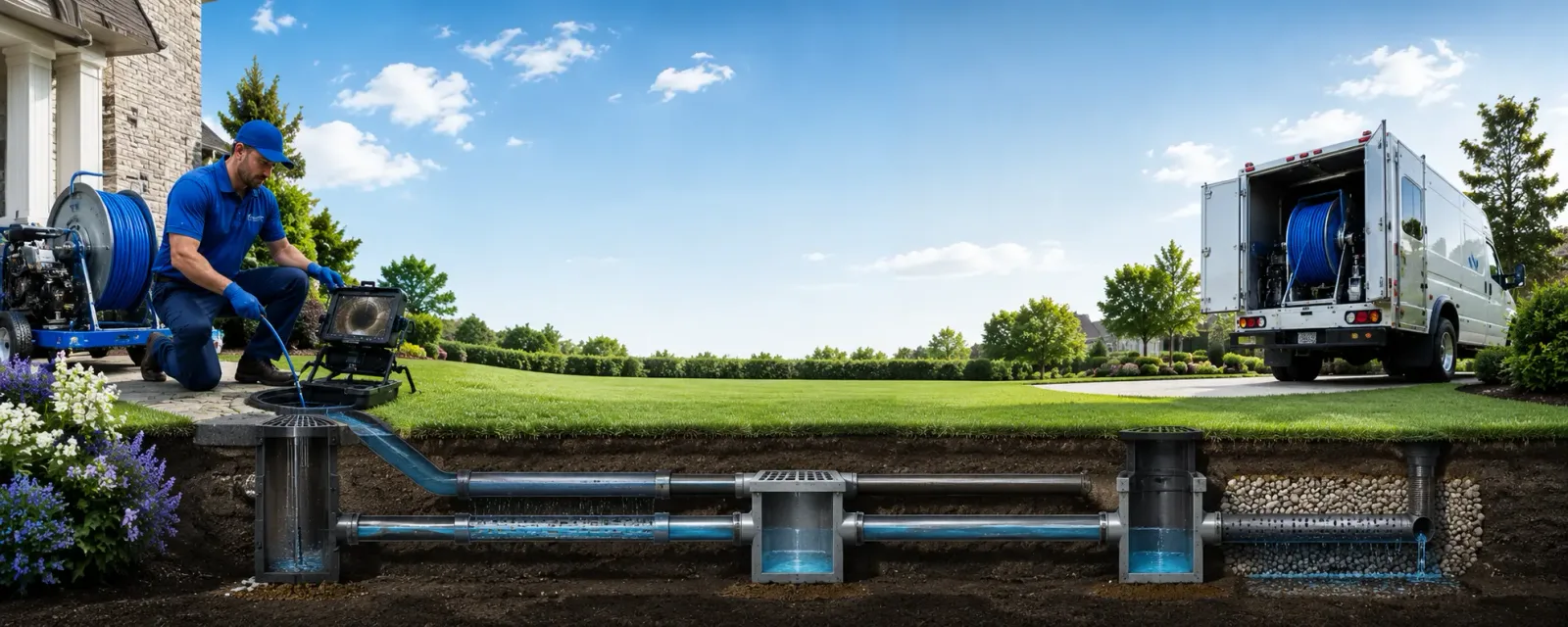 Outdoor drain cleaning information for Waite, ME